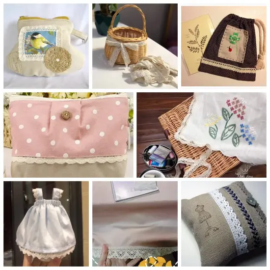 Ribbon Lace 45 Yards Vintage Ribbon Cotton Lace Ribbon Craft Lace Crochet Sewing Lace for Gift Package Wrapping, Bridal Wedding Decoration, Scrapbooking Supplies (Beige+White) {4}