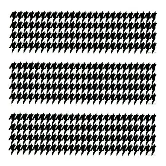 Whimsical Practicality Houndstoothe Cake Borders Designer Prints Edible Icing Image Cake Decoration {1}