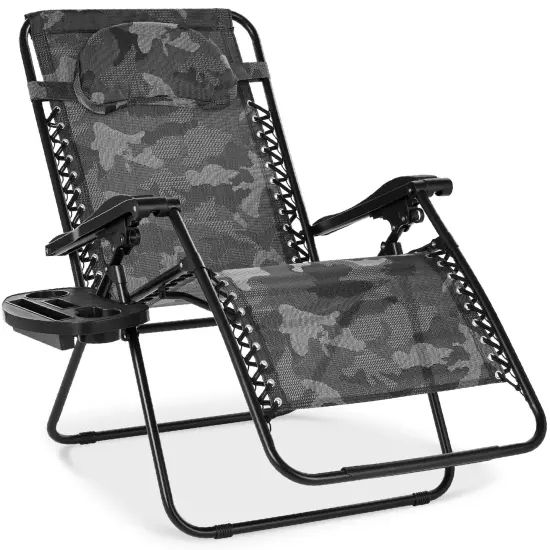 Best Choice Products Oversized Zero Gravity Chair, Folding Outdoor Patio Recliner w/ Cup Holder Camouflage {1}