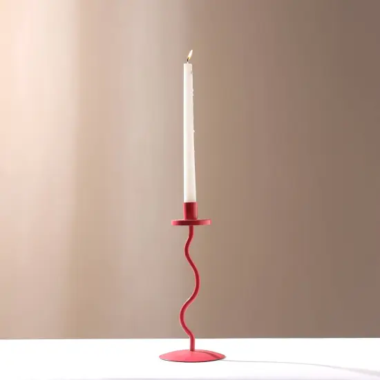 Candle Holder Groovy Glow Pink &ndash; 4x10 Inch Home D&eacute;cor Accent for Elegant Ambiance {1}