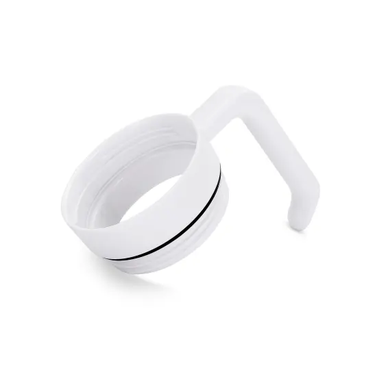 MakerFlo Tumbler Handle for 30oz & 40oz Tumblers &ndash; Twist-On, Twist-Off Craft Accessory, Ergonomic Grip, Leak-Proof Lid, Ideal for Craft and Personalization - Epoxy White {1}