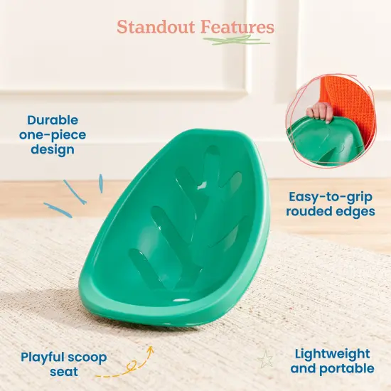 Leaf Floor Seat, Rocker Chair, 6-Piece Emerald {4}