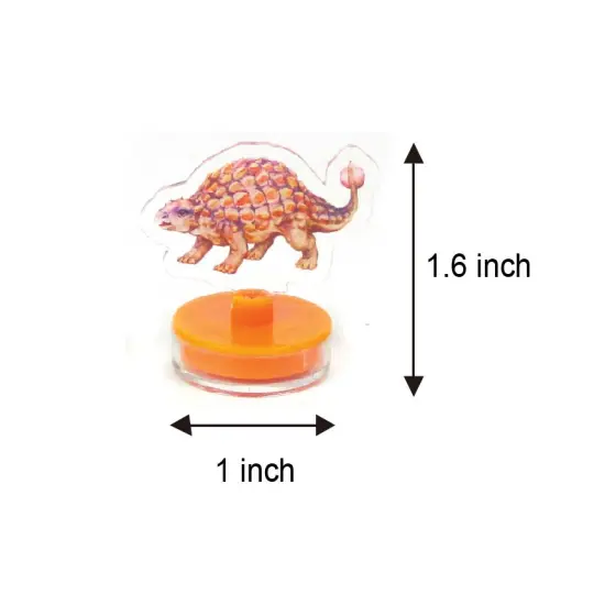Jurassic Dinosaur Acrylic Self-Inking Stampers, 6 Pcs {4}