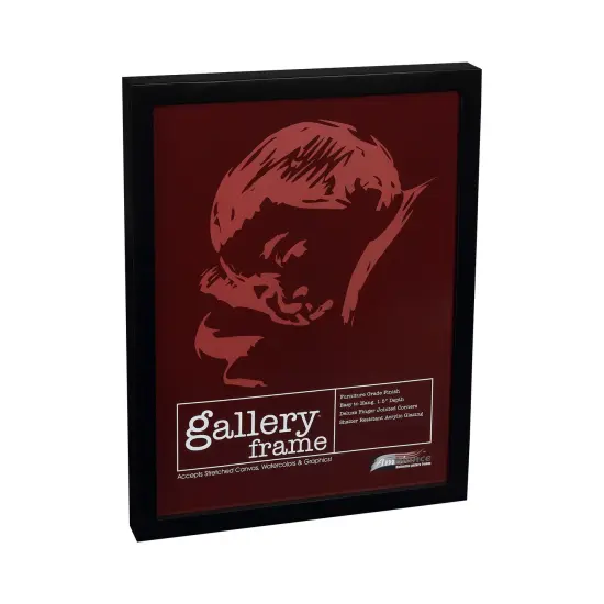 Ambiance Gallery Wood 1.5 Deep Picture Frames - 8-1/2 x 11" Black Wood Frames, Shatter-Resistant Acrylic Glazing & MDF Backing, Horizontal or Vertical Wall Display {1}