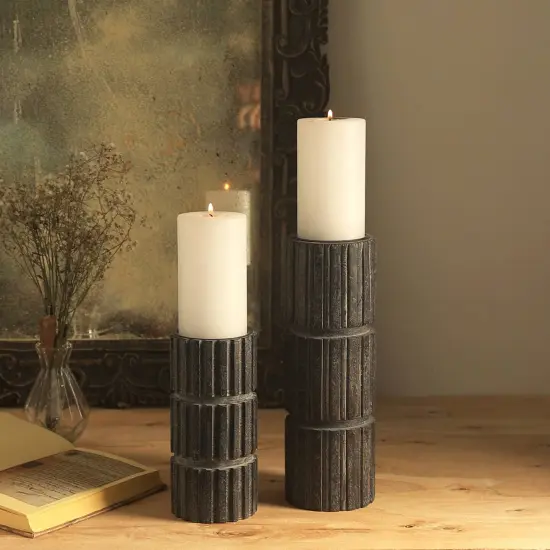 Decorative Wooden Centerpiece Candle Holder {5}