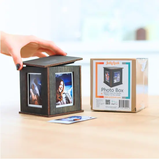 Photo Box &ndash; Elegant Wooden Storage and Display Case (compatible with Instax Mini) | Vintage-Inspired Design | Holds Up to 80 Instant Prints | Ideal for Instant Film Photography Enthusiasts {2}
