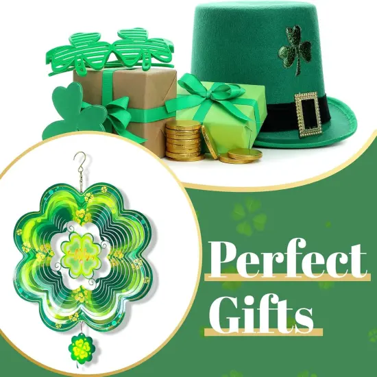St Patricks Day Metal Wind Spinners St. Patrick's Hanging Gifts for Women Mom Grandma {5}