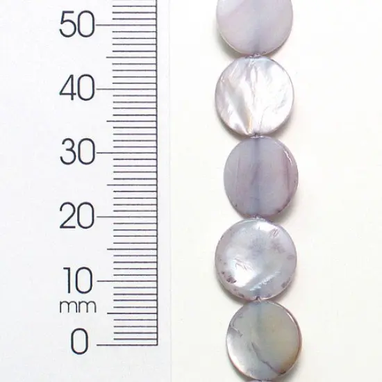 6 Packs of Round Tinted Shell Beads - Gray - 12mm - 2 x 8" Strand {1}