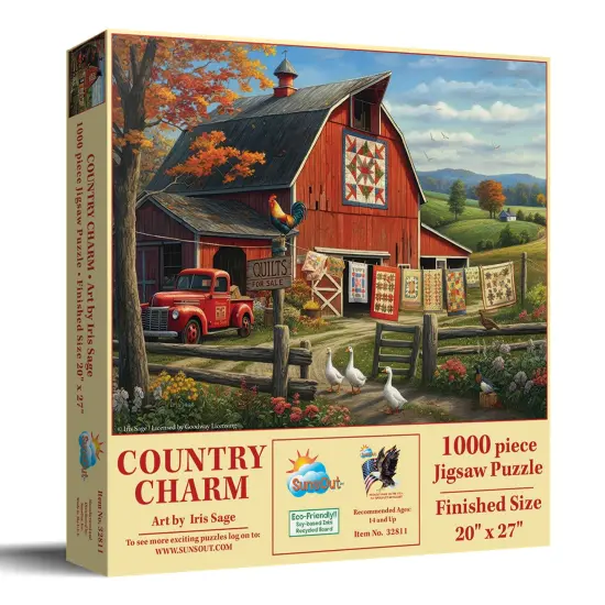 Sunsout Country Charm 1000 pc Jigsaw Puzzle 32811 {2}