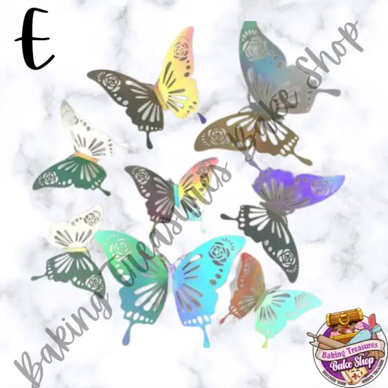Holographic Butterfly Stickers, Butterfly Waterproof Transparent Decorative Decals {1}