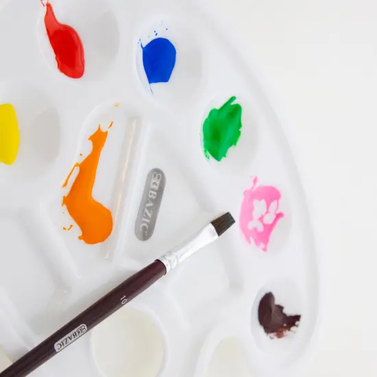BAZIC Mixing Palette Paint Mixing Tray w/ Thumb Hole Oval (10) {2}