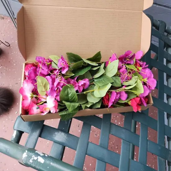 6 Bundles Artificial Hibiscus Flowers for Planters Fake Plants Outdoor Fake Flowers for Front Porch Garden Spring Decor {5}