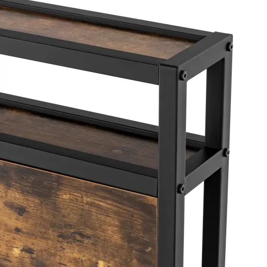 Twin/Full/Queen Bed Frame with Storage Headboard and Charging Station-Full Size {6}