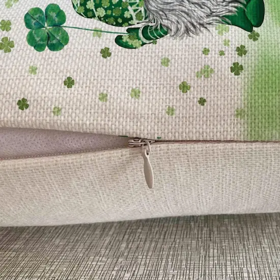 St Patricks Day Pillow Covers 18x18 Inch Gnome Shamrocks Welcome Green Home Sofa Decor Pillowcase Happy St. Patrick's Day Throw Pillows Living Room Bedroom Decorations Cushion Cases {1}