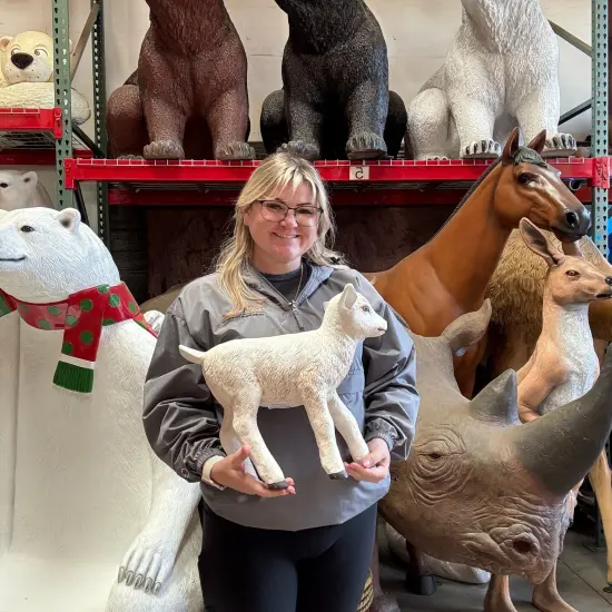 Baby Goat Life Size Statue {3}