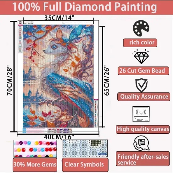 40 * 70CM 5D Diamond Art Painting Kits for Adults Teen Starters with Tools {4}