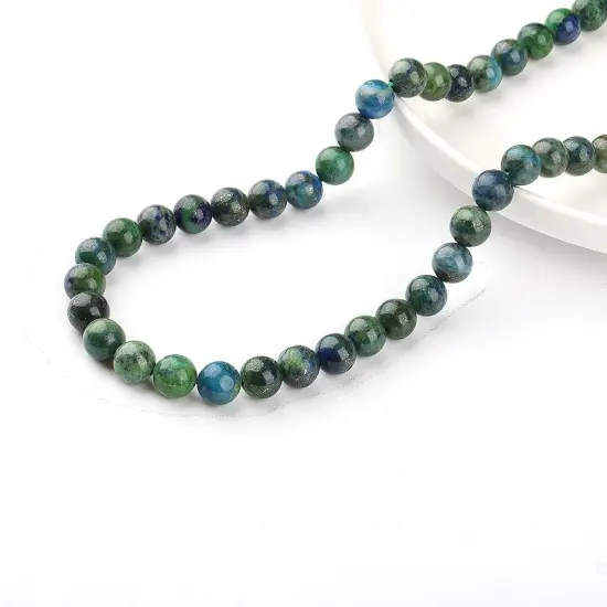 Natural Stone Beads Gemstone Beads for Jewelry Making - Crystal Beads for Bracelets, 8mm Jasper Beads Round Loose Beads(44-47pcs, 8mm, Chrysocolla) {2}