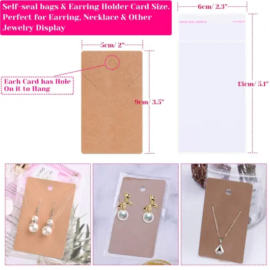 Earring Making Supplies, 1350pcs Earring Making Kit with Earring Hooks, Jump Rings, Pliers, Earring Backs, Earrings Holder Cards and Clear Bags for DIY Earring Supplies and Earring Findings {5}