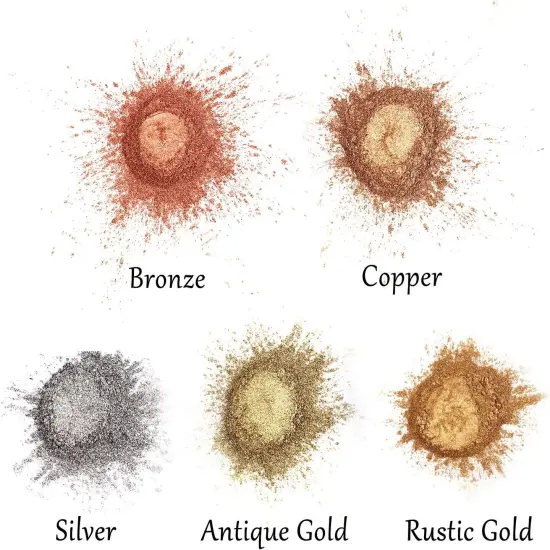 LET'S RESIN Metallic Pigment Powder, 5 Colors Resin Fine Powder, Each Bottle 20ml Shimmer Pigment Dye for Epoxy Resin Coloring, Polymer Clay and Other Crafts {2}