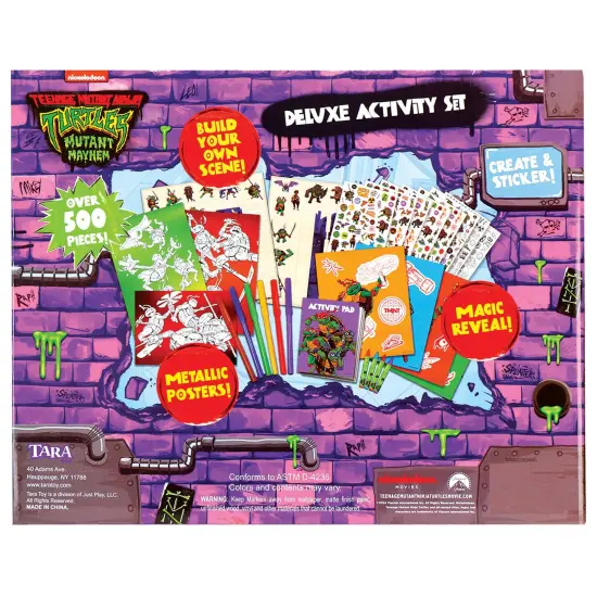 Tara Toy: TMNT Mutant Mayhem - Deluxe Activity Set - Build Your Own Scene, Magic Reveal, Metallic Posters, Teenage Mutant Ninja Turtles Kids Craft Kit {3}