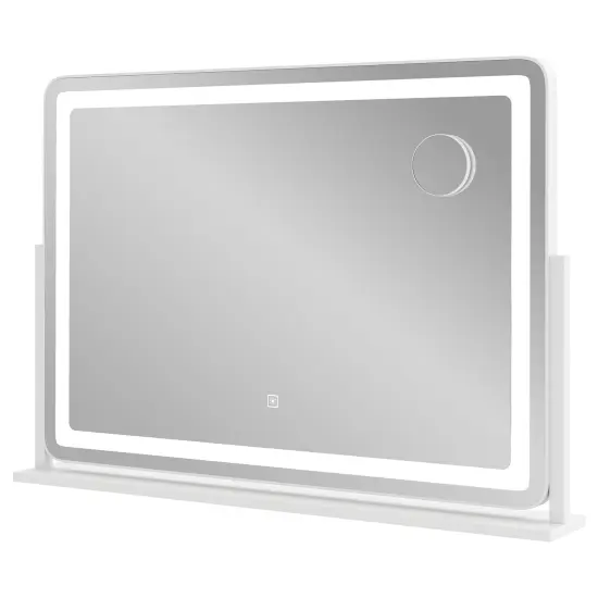32 x 22 Inch Large Makeup Vanity Mirror with 3-Color Lighting Mode-White {3}