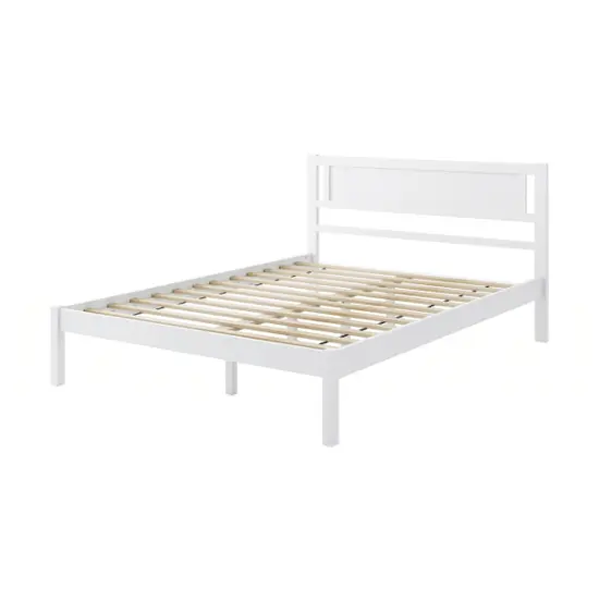 Platform Bed Frame with Headboard and Wooden Slats Support Perfect for Dorms {2}