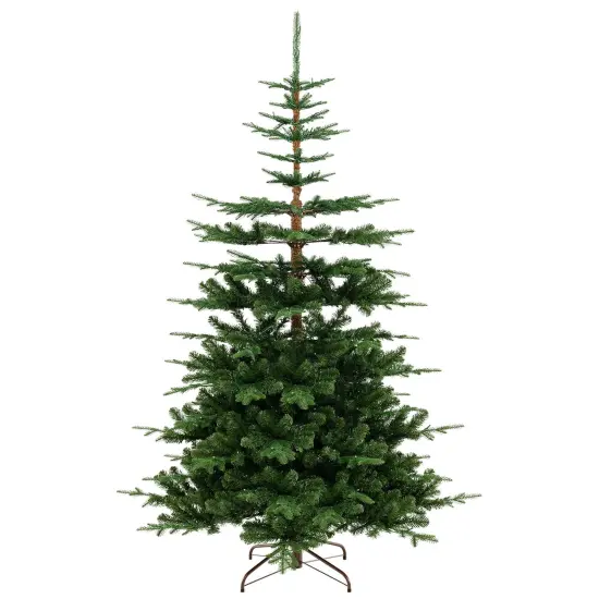 7 Feet Hinged Artificial Pre-lit Christmas Tree with 1303 Branch Tips {1}