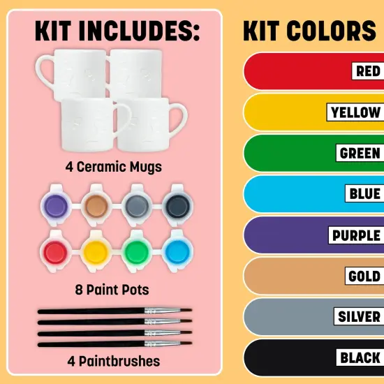 Tulip Painted by Me Buds & Blossoms 4-Pc. Mug Kit {6}