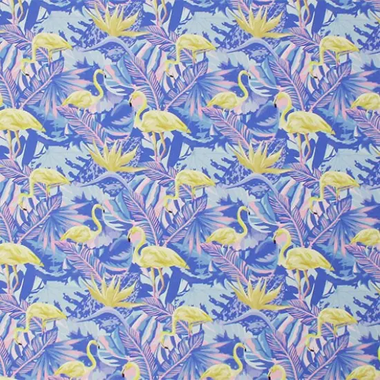 Pastel Flamingos and Palms Printed Spandex {1}