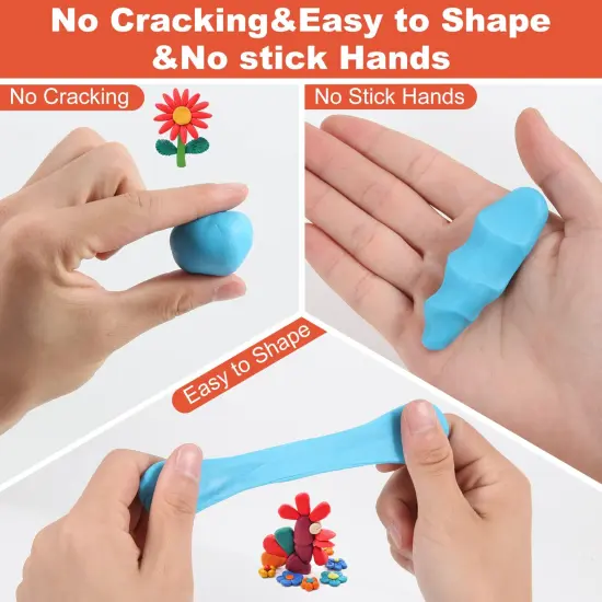 Polymer Clay Starter kit, Oven Bake Modeling Clay with Sculpting Tools, 28 Colors,1.7 lb {3}