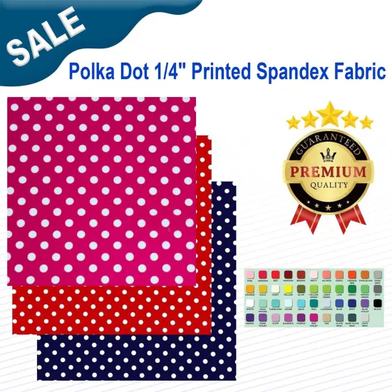 Polka Dot 1/4" Printed Spandex Fabric {2}