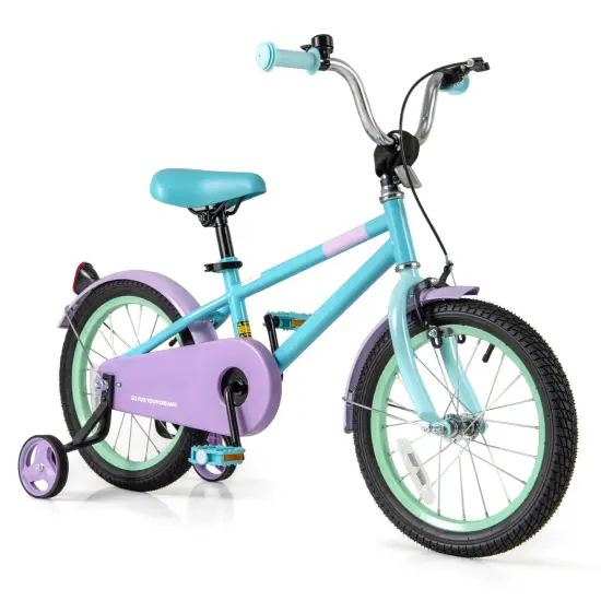 Purple Kids Bike with Adjustable Handlebar and Saddle for Comfortable Riding {3}