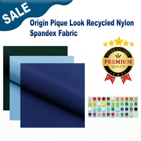 Origin Pique Look Recycled Nylon Spandex Fabric Navy {2}