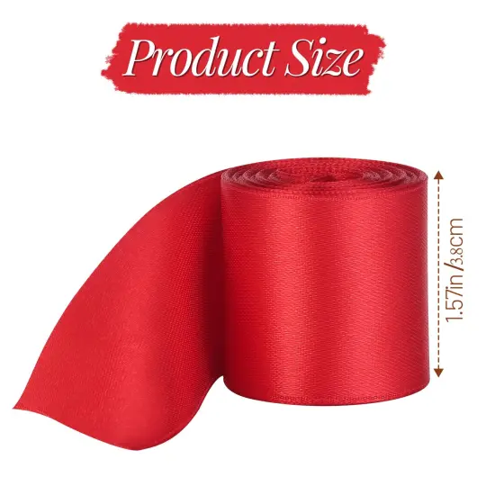 Rainbow Ribbon 1 1/2 Inch Double Faced Satin Ribbon Set for Gift Wrapping Crafts Hair Bows Wedding Party Decor Baby Shower Flower Bouquet, 20 Colors with 5 Yards Each, Total 100 Yards {4}