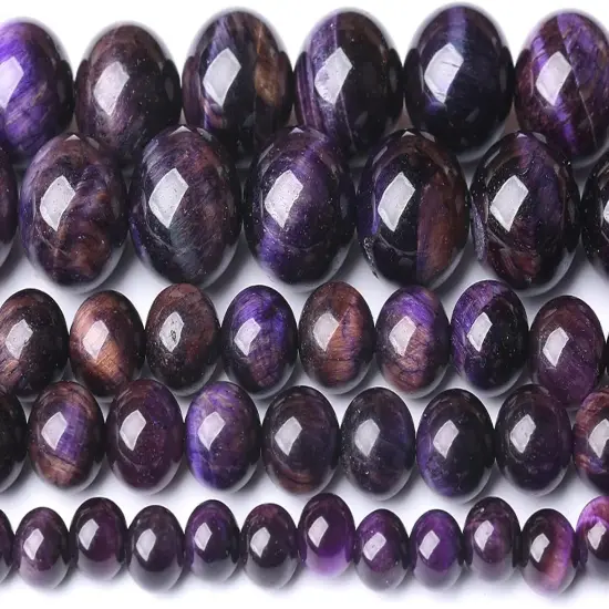 Natural Purple Tiger Eye Beads Round Loose Stone Beads Energy Gemstone Healing Power for Jewelry Making 1 Strand 6mm 60pcs {5}