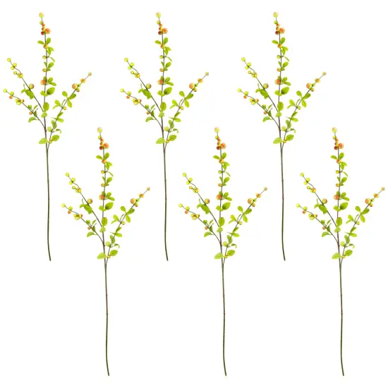 Northlight Berry Branch Artificial Sprays - 34" - Green and Brown - Set of 6 {3}