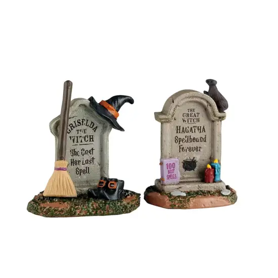 Witch Tombstones - Lemax Spooky Town {1}