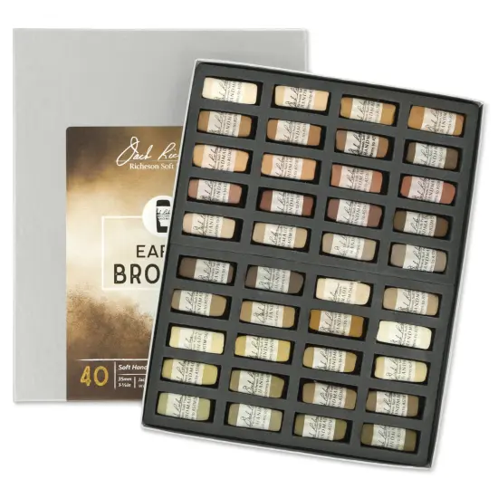 Richeson Soft Handrolled Pastels - Earth Browns, Set of 40 {1}
