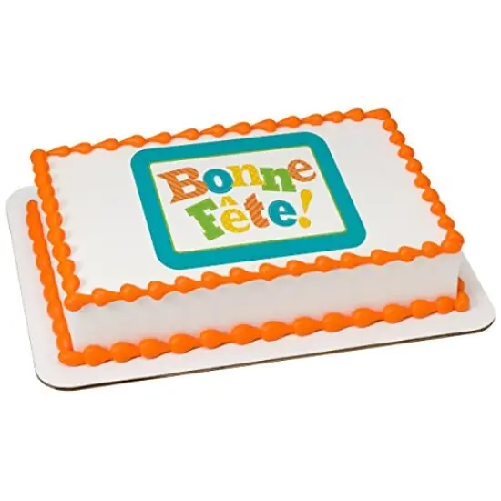 Bonne F&ecirc;te PhotoCake&reg; Edible Cake Topper Icing Image for 1/4 Sheet cake or larger {1}