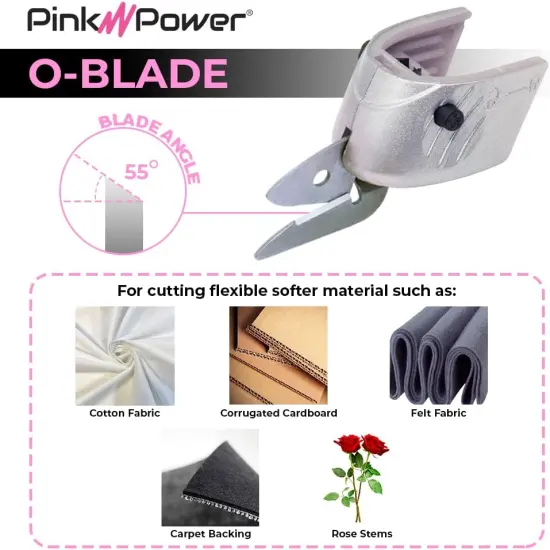 Paper and Fabric Replacement Blade for Pink Power HG2043 3.6V Lithium Ion Pink Cordless Electric Scissors (PPO Blade : 2 Pack) {2}