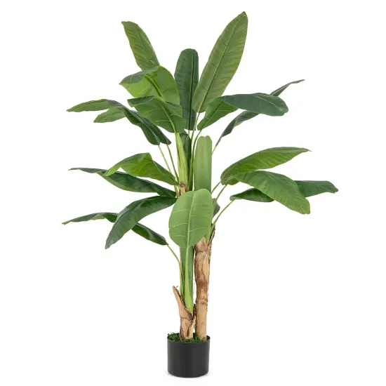 5.3 Feet Tall Bird of Paradise Artificial Plant Faux Banana Leaf Tree {1}