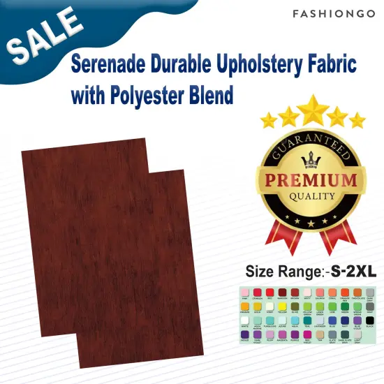 Serenade Durable Upholstery Fabric with Polyester Blend Mocha {2}