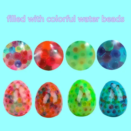 4 Pack Egg Stress Balls Stress Relief Easter Basket Stuffers Gifts {3}