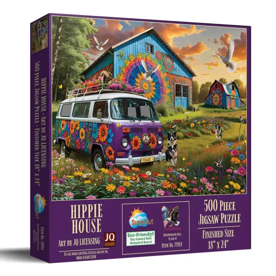 Sunsout Hippie House 500 pc Jigsaw Puzzle 71914 {3}