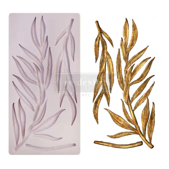 Redesign Decor Moulds&reg; - Simple Greenery - 5"x10", 8mm thickness Copyright #VA0002326260 {1}