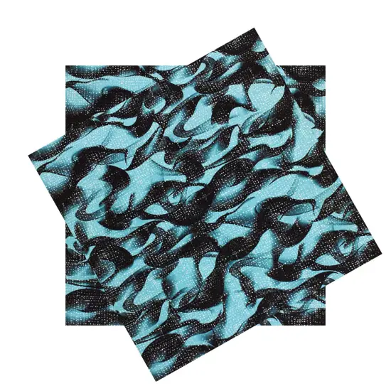 1 Yard Dots on Waves Printed Spandex Fabric {4}