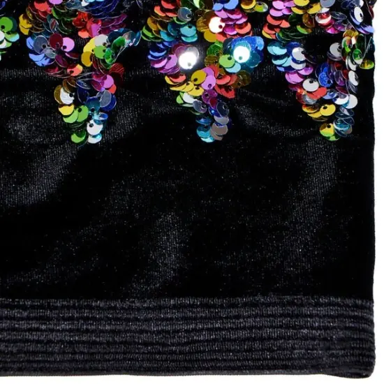 Harley Stretch Velvet Sequin Fabric Single {4}
