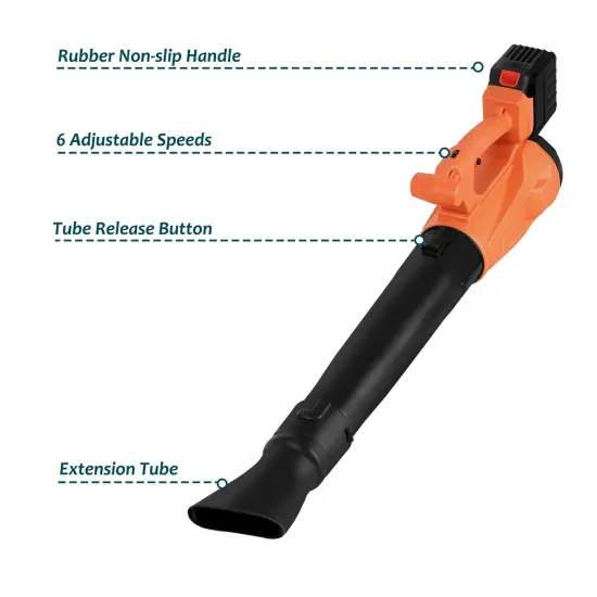 Snow Blower, 21V Electric Cordless Leaf Blower,2.0Ah Batteries and Charger Included, Lightweight Leaf Blower for Patio Cleaning, Lawn Care, Blowing Leaves and Dust {5}