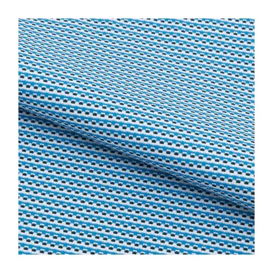 Bit Squared Printed on Recycled Spandex Fabric Blue/White {4}