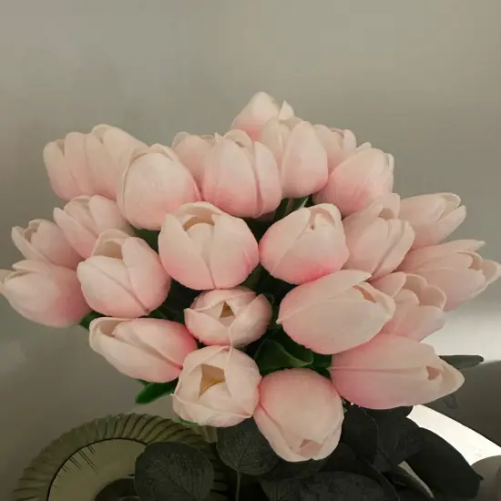 10pcs Artificial Pink Tulips Real Touch Spring Flowers Easter Home Decor Wedding Party Decoration {3}